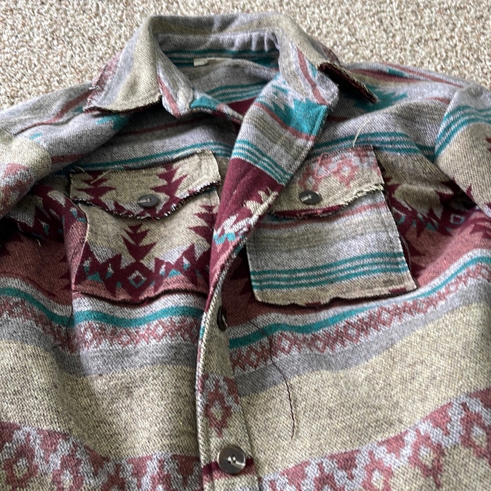 Multi colored Women’s Shacket Raw Hem